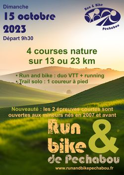 Illustration de l'actualité : informations Run & Bike de Péchabou 2023