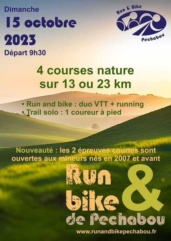 Illustration de l'actualité : l'affiche du Run & Bike de Péchabou